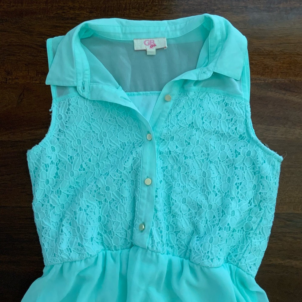 sea foam green girls dress